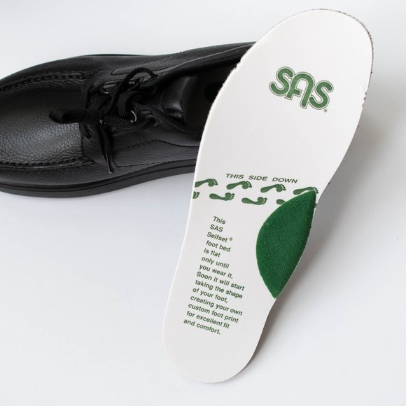 SAS Bout Time Black Leather Shoes,  NEW, Size11.5 WW, Soft and Comfortable - Picture 13 of 13